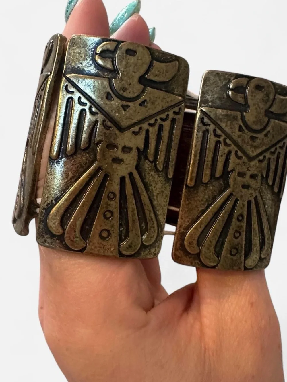 Brass Tone Wide Cuff Bracelet - Women Accessories